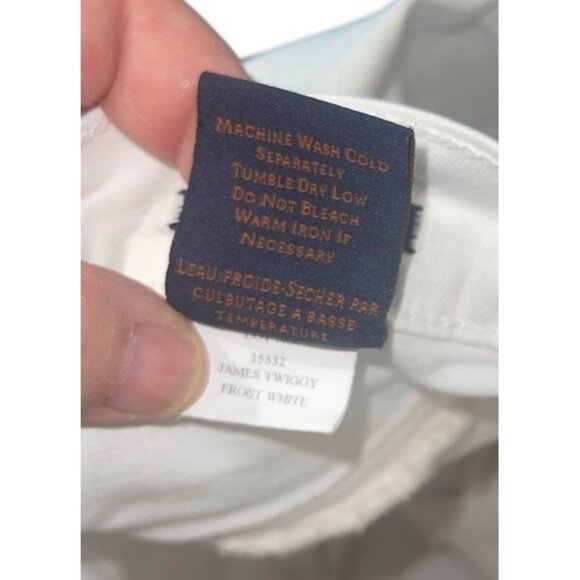 JAMES JEANS Women's Size 27 Waist Twiggy Jeans Frost White Skinny Jeans USA Made - Picture 10 of 10